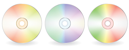 Tree blank cd-disks. Vector illustrationのイラスト素材