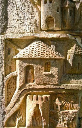 The old moulded image of a southern small houseの写真素材