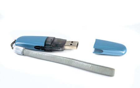 USB flash drive on white background