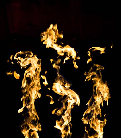 The fire on black close-upの写真素材