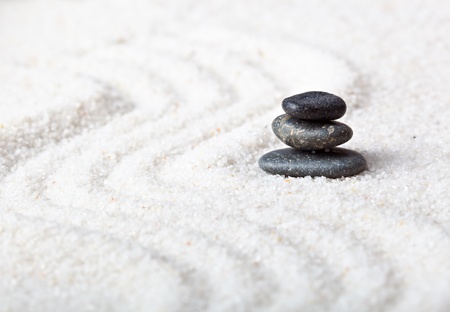 Stones in the zen gardenの写真素材