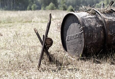 The reconstruction of the battle of the Second World War. Russia, Orel, Mcensk, 07 July 2012のeditorial素材