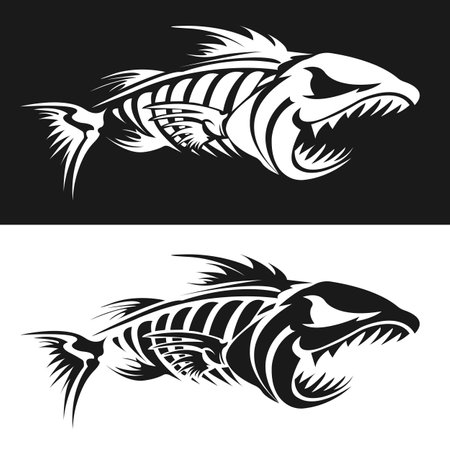 Fishbone skeleton icon can be used for personal and commercial useのイラスト素材