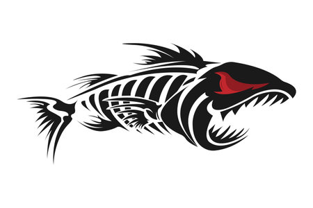 Fishbone skeleton icon can be used for personal and commercial useのイラスト素材