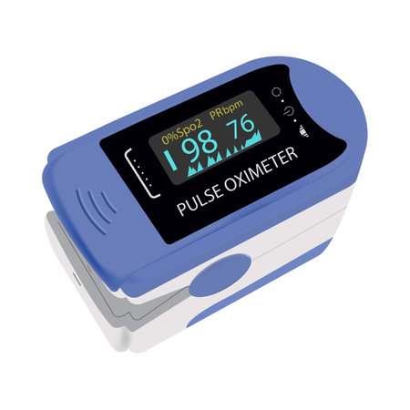 Blood Oxygen Saturation Level Monitor with Heart Rate Detection Medical Device