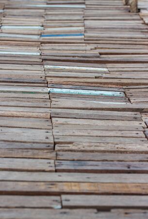 The old long wooden pathway at outdoor