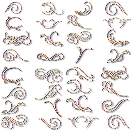ornaments in 3d vectorのイラスト素材