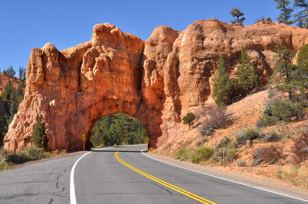 Road Through Utah Red Rock Countryの写真素材