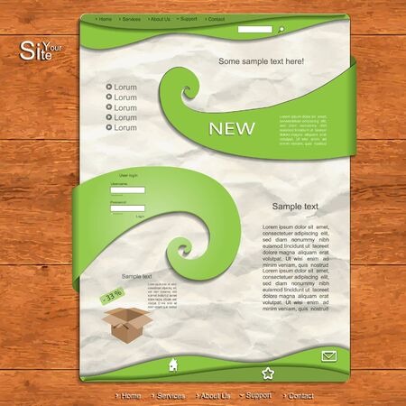 Colorful natural website design のイラスト素材