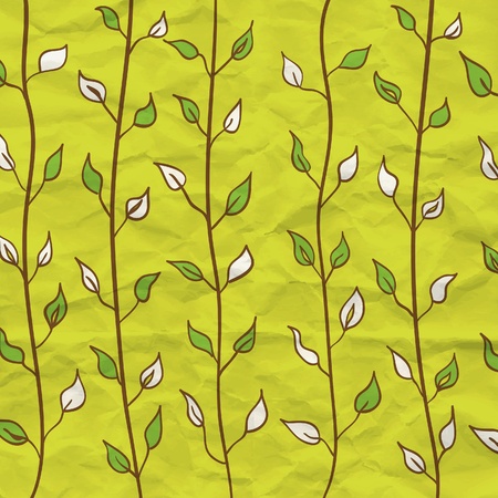 Modern leaf patternのイラスト素材