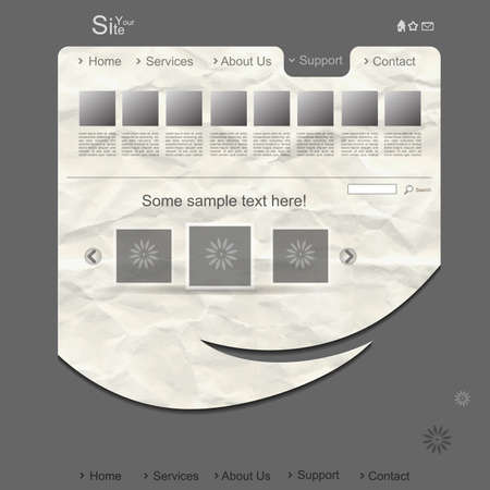 Creative modern website with grunge paper のイラスト素材