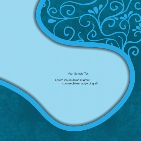 Abstract modern creative text box with flower patternのイラスト素材