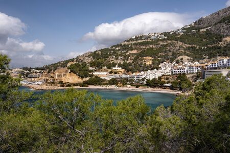 Between Altea and Calpe the Mascarat beach area with its turquoise water beaches,Altea,Costa Blanca,Alicante province,Spainのeditorial素材