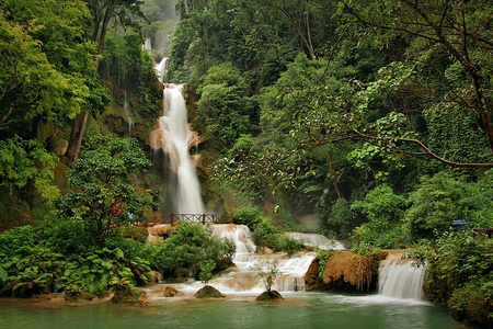 Guang-xi waterfall of Laosの写真素材