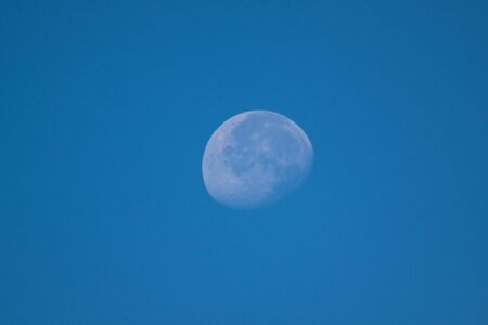 Moon and Blue Sky