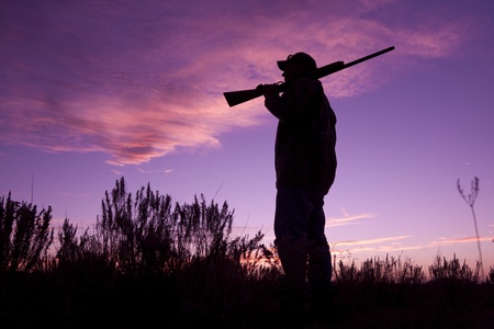 Hunter at Ready in Sunrise