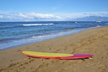 Surfboard in Waitingの写真素材