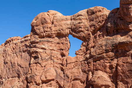 Window in Rocks Arches National parkの写真素材