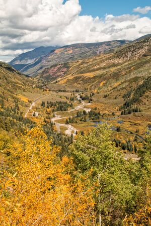 Colorado Rockies in fallの写真素材