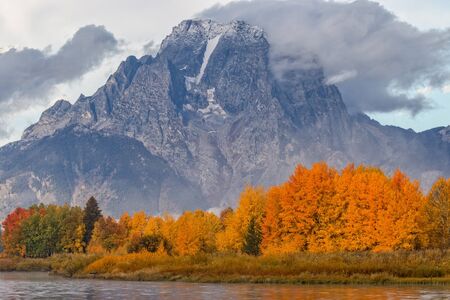 Fall Landscape int he Tetonsの写真素材