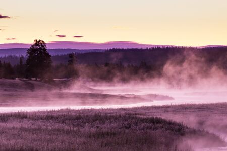 Madison River at Sunriseの写真素材