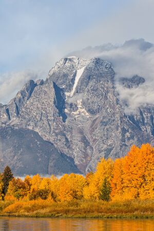 Autumn in the Tetonsの写真素材