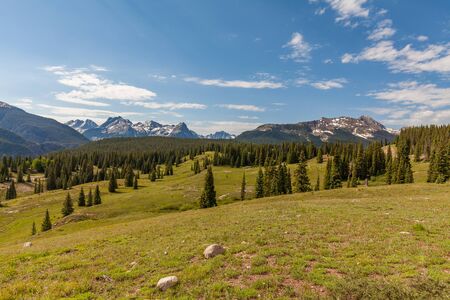 Rocky Mountain Summer Landscapeの写真素材