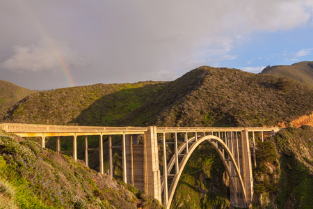 Storm Over Bixby Bridgeの写真素材