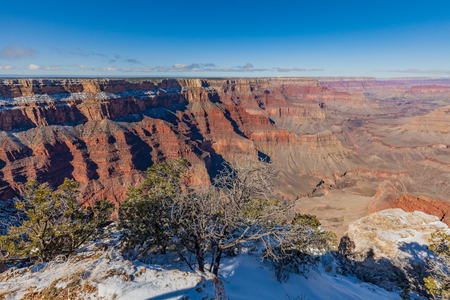 Grand Canyon South Rim Winterの写真素材