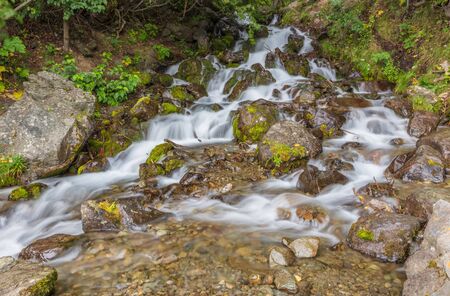 Beautiful Alaskan Mountain Streamの写真素材