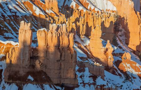 Scenic Landscape in Bryce Canyon National Park Utah in Winterの写真素材