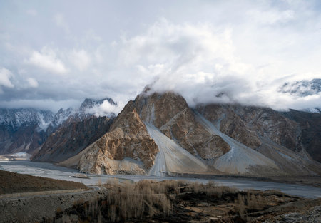 Mountain landscape in Himalayas, Ladakh, India.の写真素材
