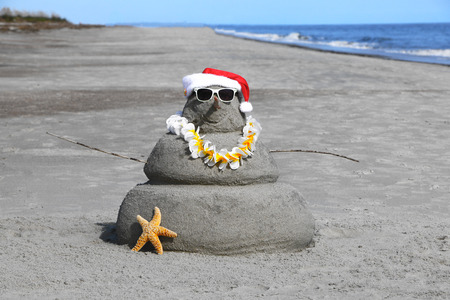 Sand Snowmanの写真素材