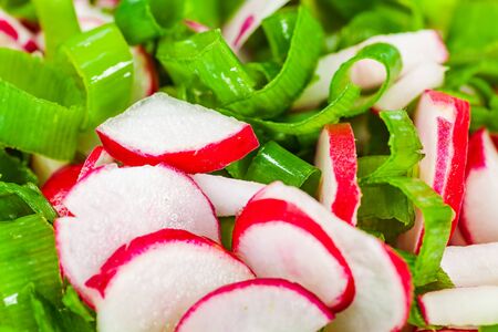 fresh cut food (red radish)の写真素材