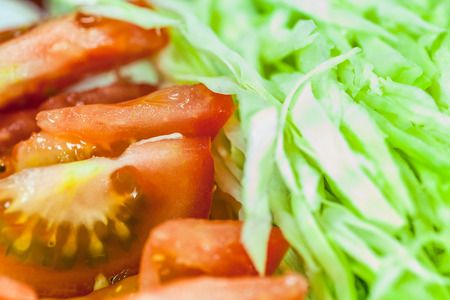 view of fresh ingridients for green saladの写真素材