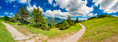 Panorama - Footpath - Wank - Garmisch-Partenkirchen - Germanyの写真素材
