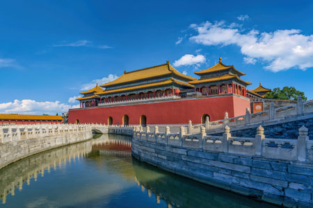 The Forbidden City is the Chinese imperial palace from the Ming Dynasty.の写真素材