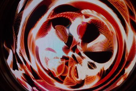 Abstract red light circle background.の写真素材