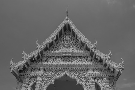 Temple buddhist roof detail of temple in Thailand.の写真素材