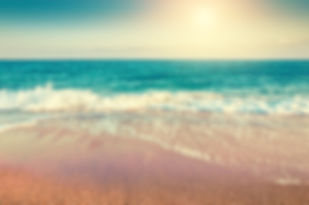 Tropical beach. Blurred travel backgroundの写真素材