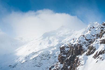 Winter mountains. Beautiful winter landscapeの写真素材