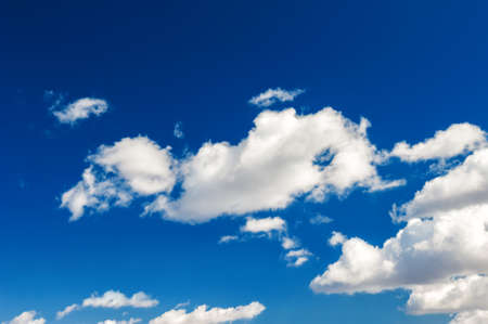 Beautiful blue sky with white clouds. Cloudscape backgroundの写真素材