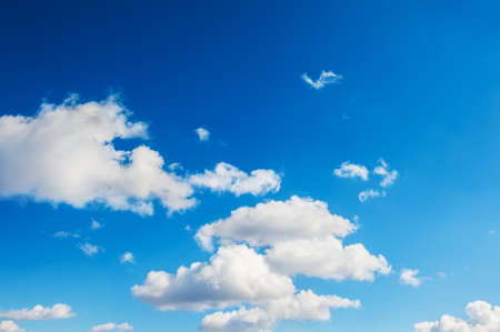 Beautiful blue sky with white clouds. Sky backgroundの写真素材