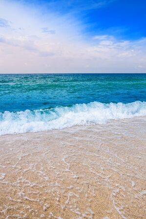 Beautiful beach and tropical sea. Summer landscape. Travel backgroundの写真素材