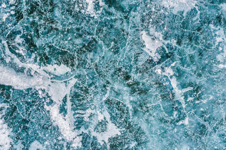 Macro image of ice. Ice background. Small depth of fieldの写真素材