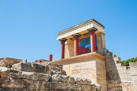 Knossos palace on the Crete island, Greece.の写真素材
