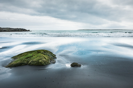 Beautiful coast of the Atlantic ocean. East Icelandの写真素材