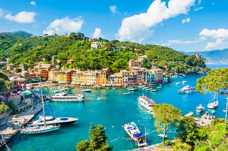 Beautiful view of Portofino, Liguria, Italyの写真素材