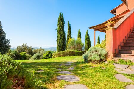 Beautiful countryside in Tuscany, Italyの写真素材