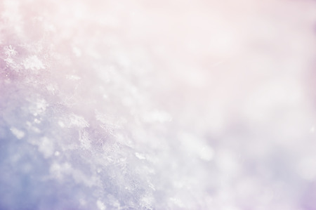 Macro image of snowflakes. Winter snow background.